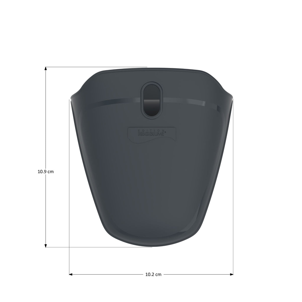 Anthrazitfarbener Thermo-Fingerschutz aus flexiblem Material mit breiter, abgerundeter Form und rutschfester Oberfläche.