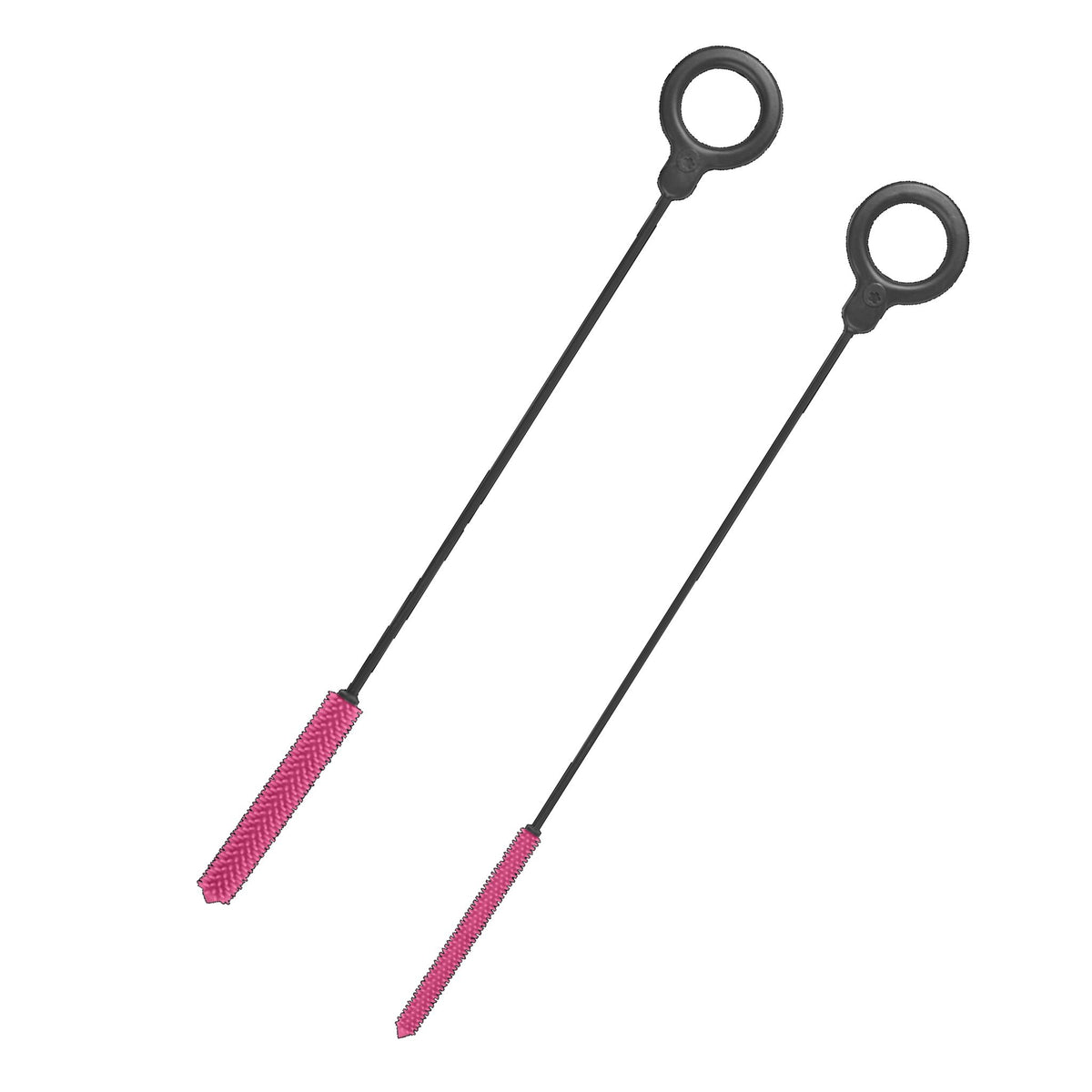 Set aus zwei Spezialreinigungsbürsten mit pinken Griffen und schwarzen Kunststoffringen.
