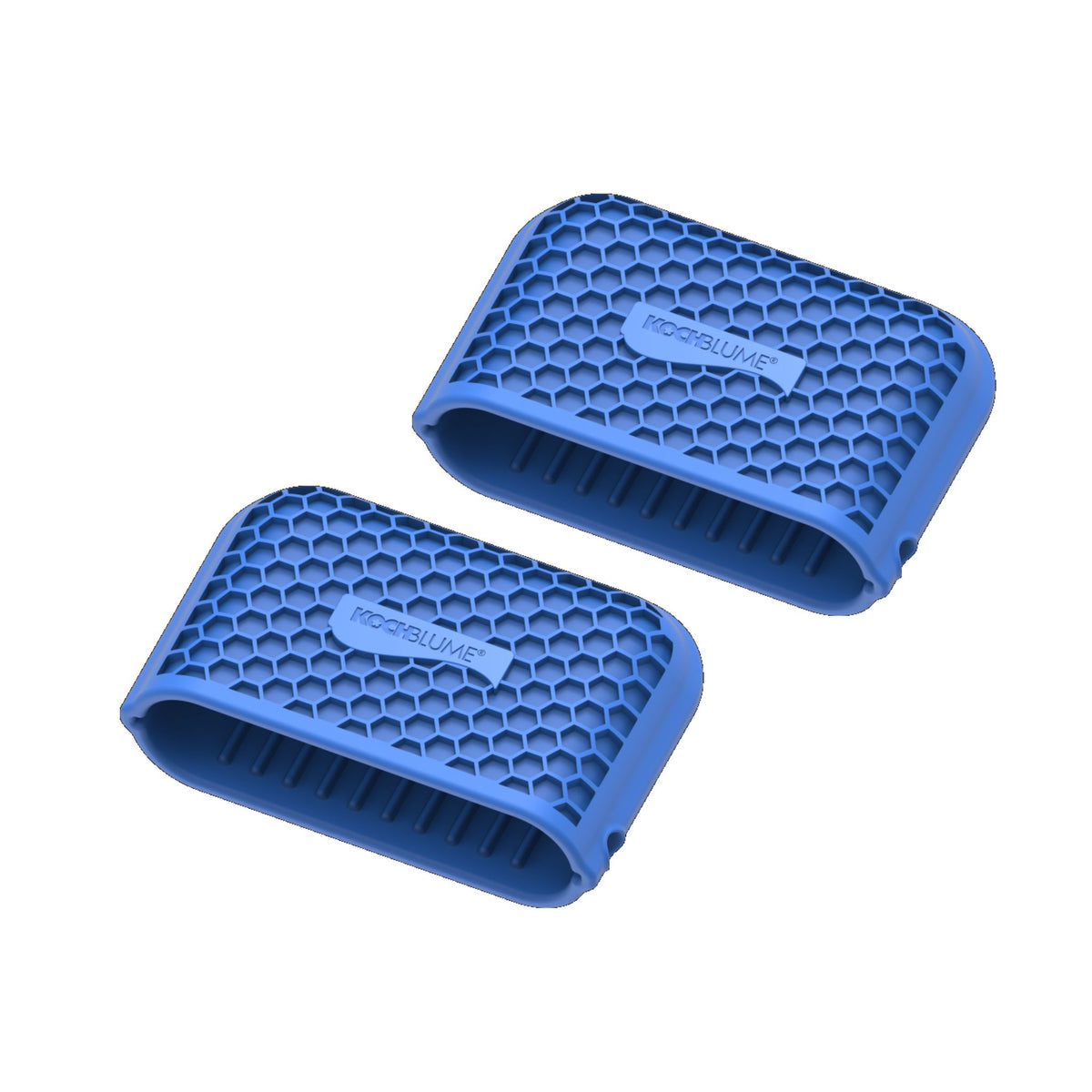 Blauer Griffschutz aus Silikon mit rutschfester Struktur, 2-teiliges Set.