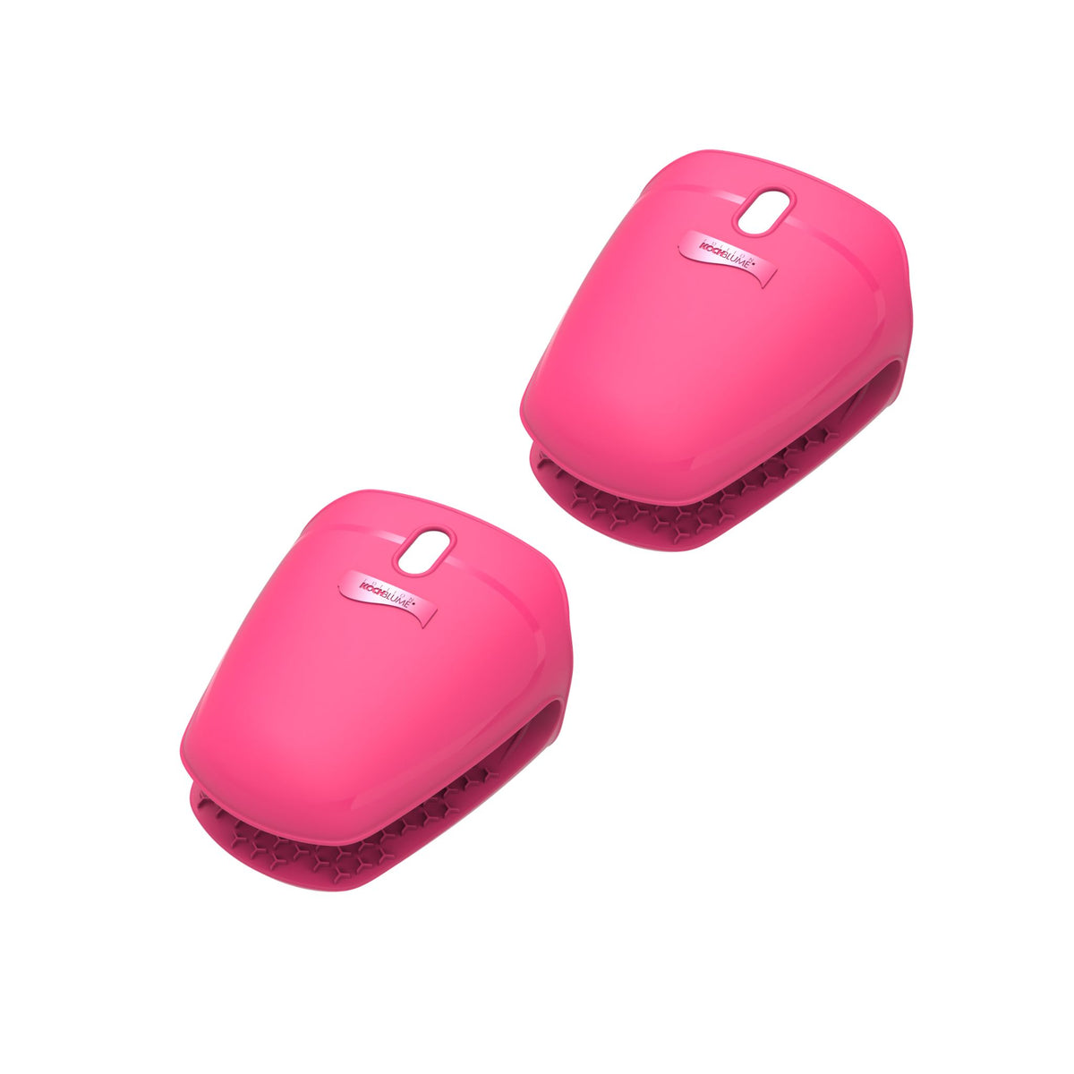Pinkfarbener Thermo-Fingerschutz aus flexiblem Material mit rutschfester Oberfläche.