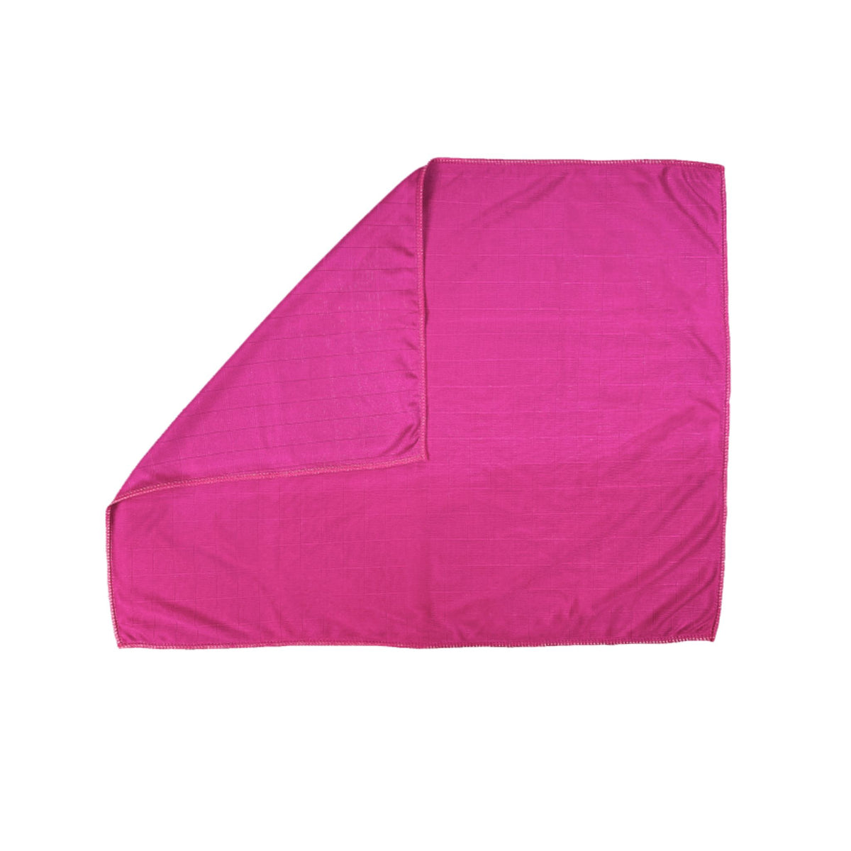 Poliertuch in Pink, rechteckig, weiche Textur, Größe 50 x 60 cm, eine Ecke umgeschlagen.